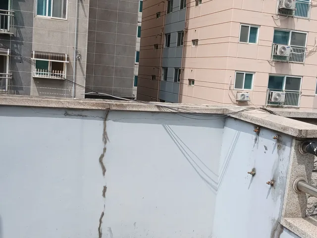 파고라 난간 후레싱 작업 작업 후 모습